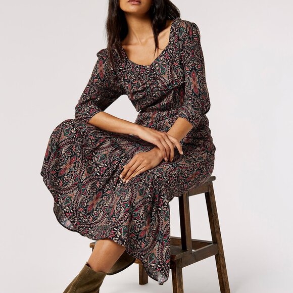 Paisley midi dress NWT - Picture 4 of 13